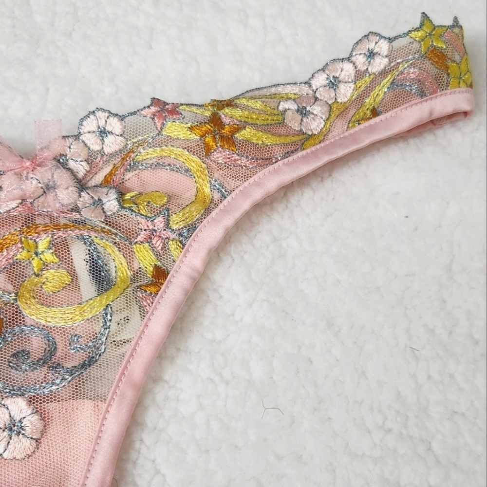 New!For Love and Lemons Swirly Star High Waist Thong Panty - Picture 6 of 12